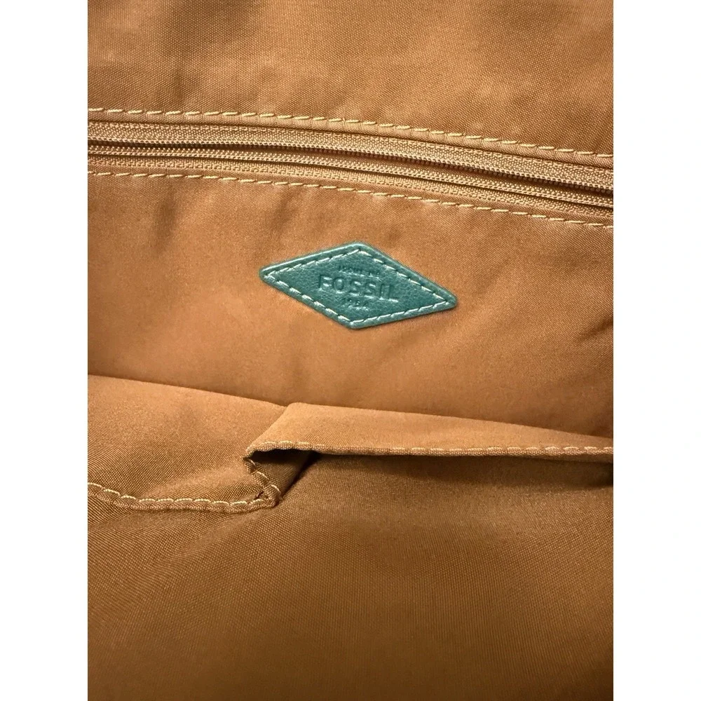 Fossil Skylar Satchel Crossbody Green Leather Handbag‎  $198 F